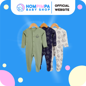 Yoga Sloth Baby Sleepsuits 3 Pack