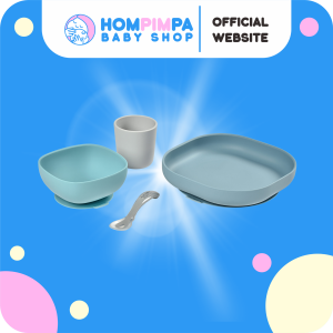 BEABA SILICONE MEAL SET 4PCS NEW
