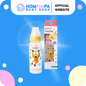 Pigeon Btl Pp Rp 240ml w/s Type Silicone Nipple - Botol Susu Peristaltic Nipple