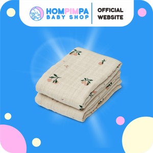 Lewis Muslin Cloth 2-Pack Peach / Sea Shell Mix