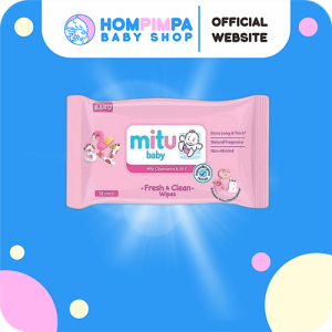 Mitu Baby Fresh & Clean Pink Wipes Isi 10 Sheets