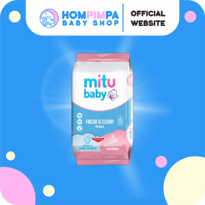 Mitu Baby Tisu Basah Fresh & Clean Wipes Blooming Cherry 25S - Tissue Basah Bayi
