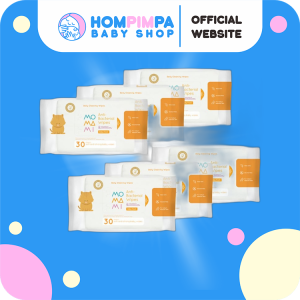 Momami Baby Antibacterial Wipes 6 x 30 Sheets